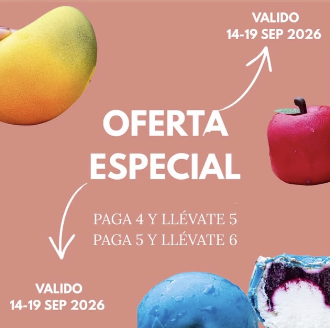 Oferta especial: paga 4 y llévate 5, paga 5 y llévate 6